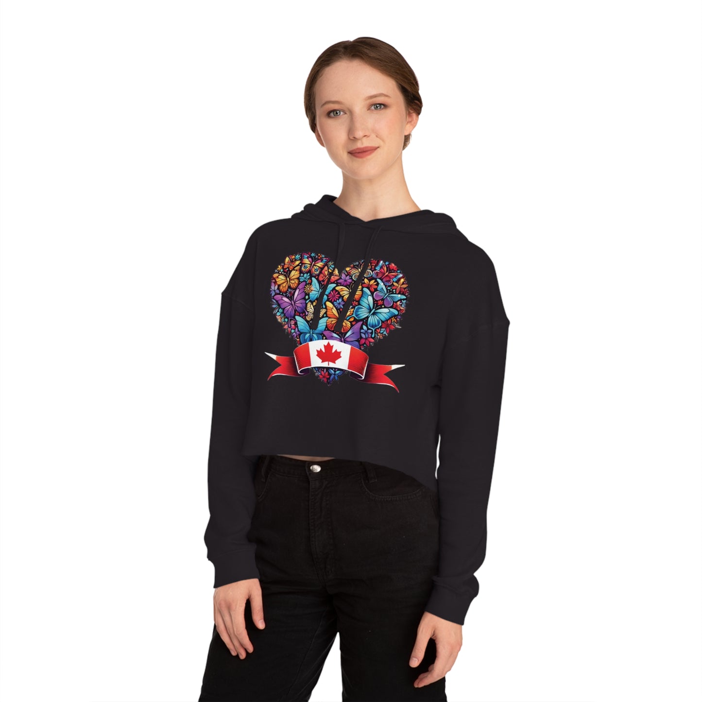 Women’s Cropped Butterfly's Heartland Hooded Sweatshirt