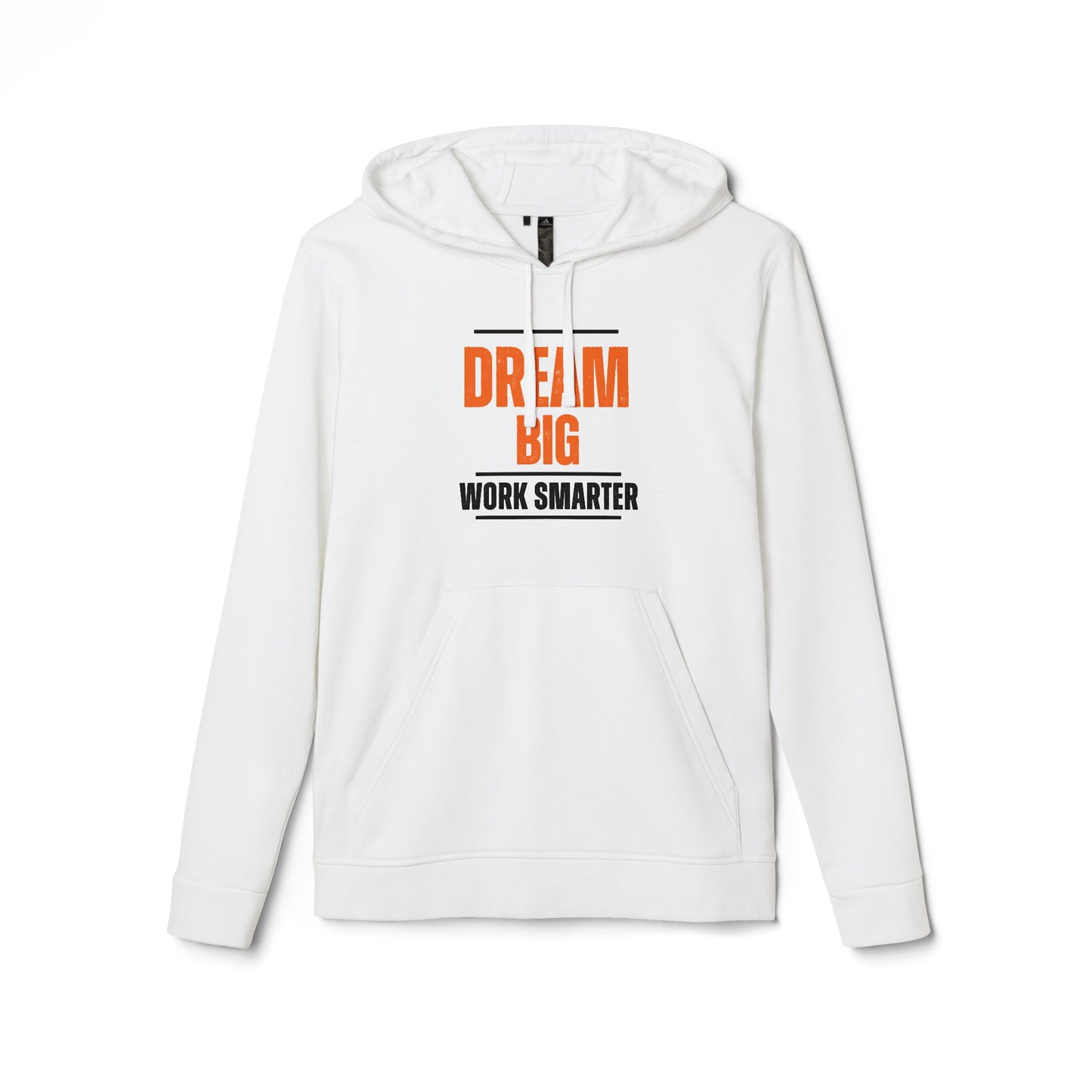 Begeter's Adidas Fleece Hoodie - Dream Big Work Smarter Adidas Unisex
