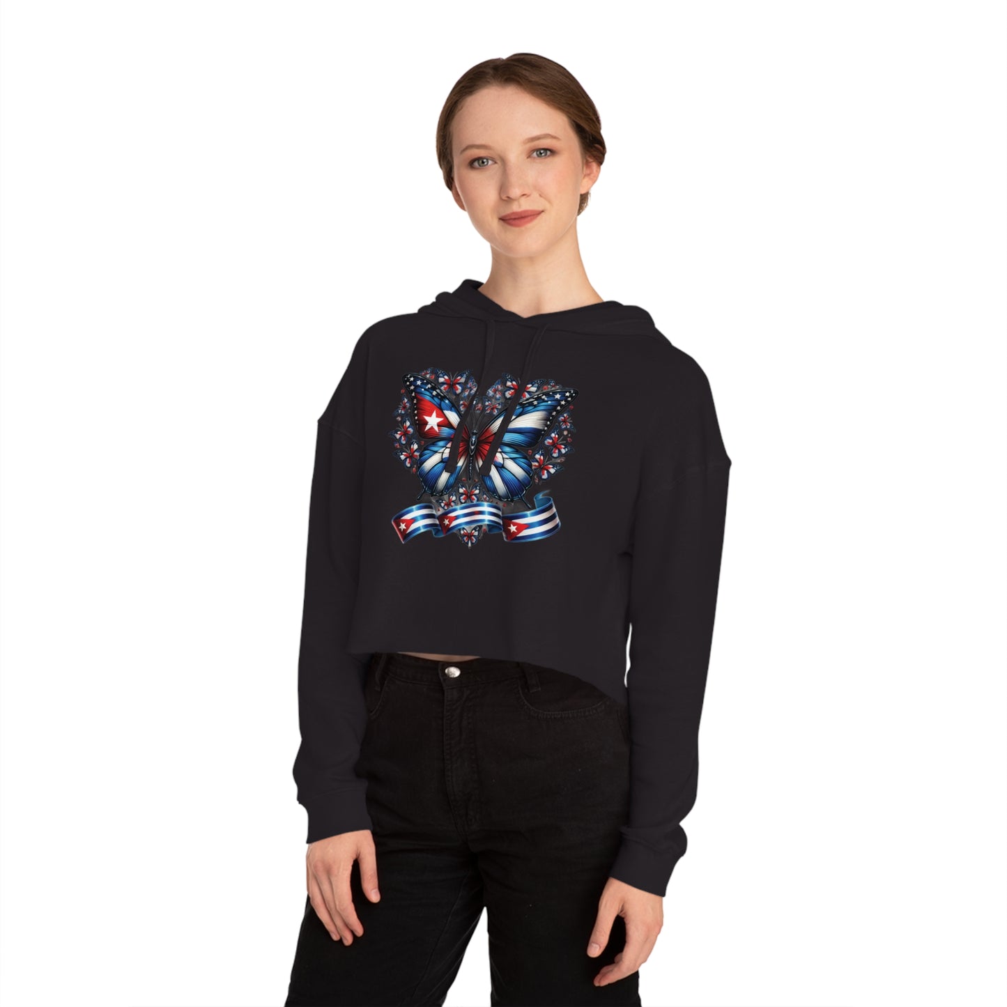 Women’s Cropped Butterfly's Heartland Hooded Sweatshirt