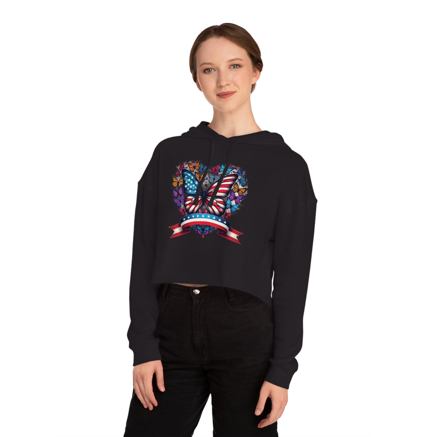 Women’s Cropped Butterfly's Heartland Hooded Sweatshirt