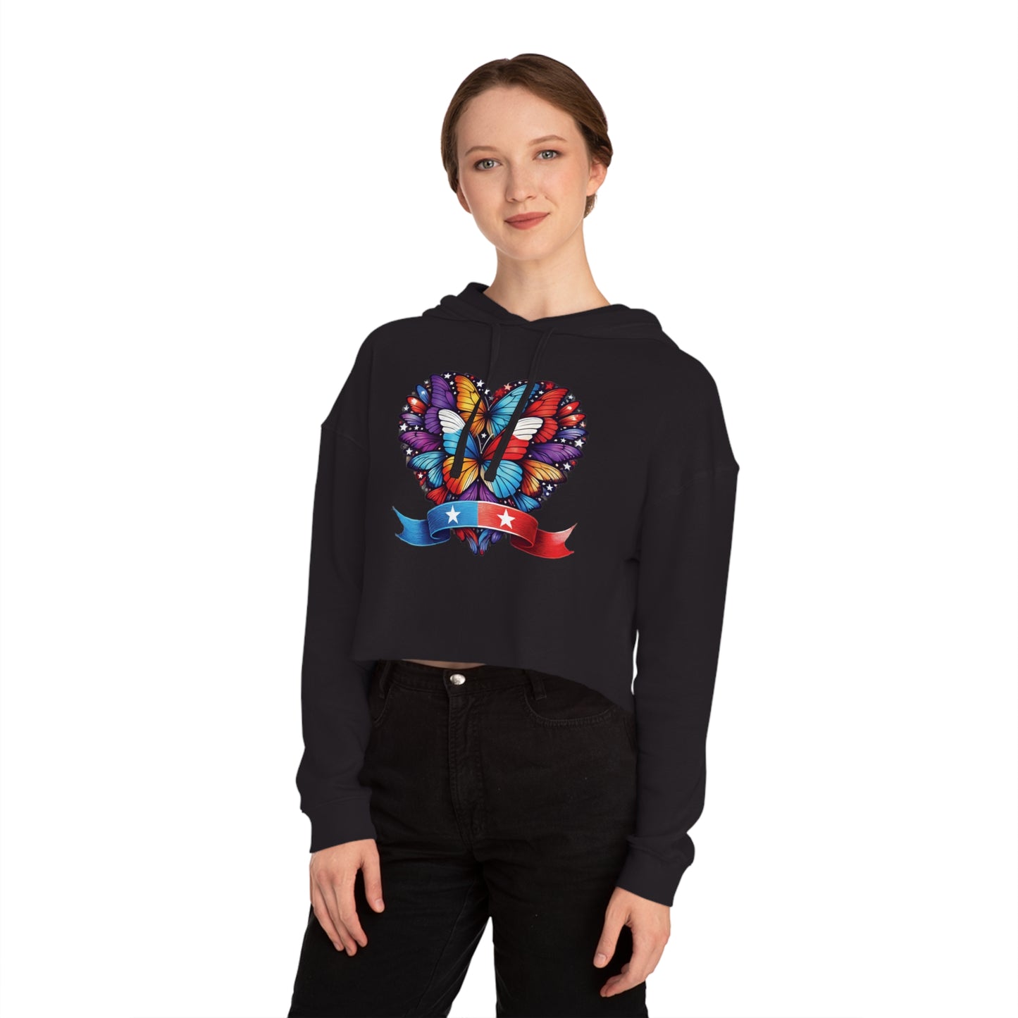 Women’s Cropped Butterfly's Heartland Hooded Sweatshirt