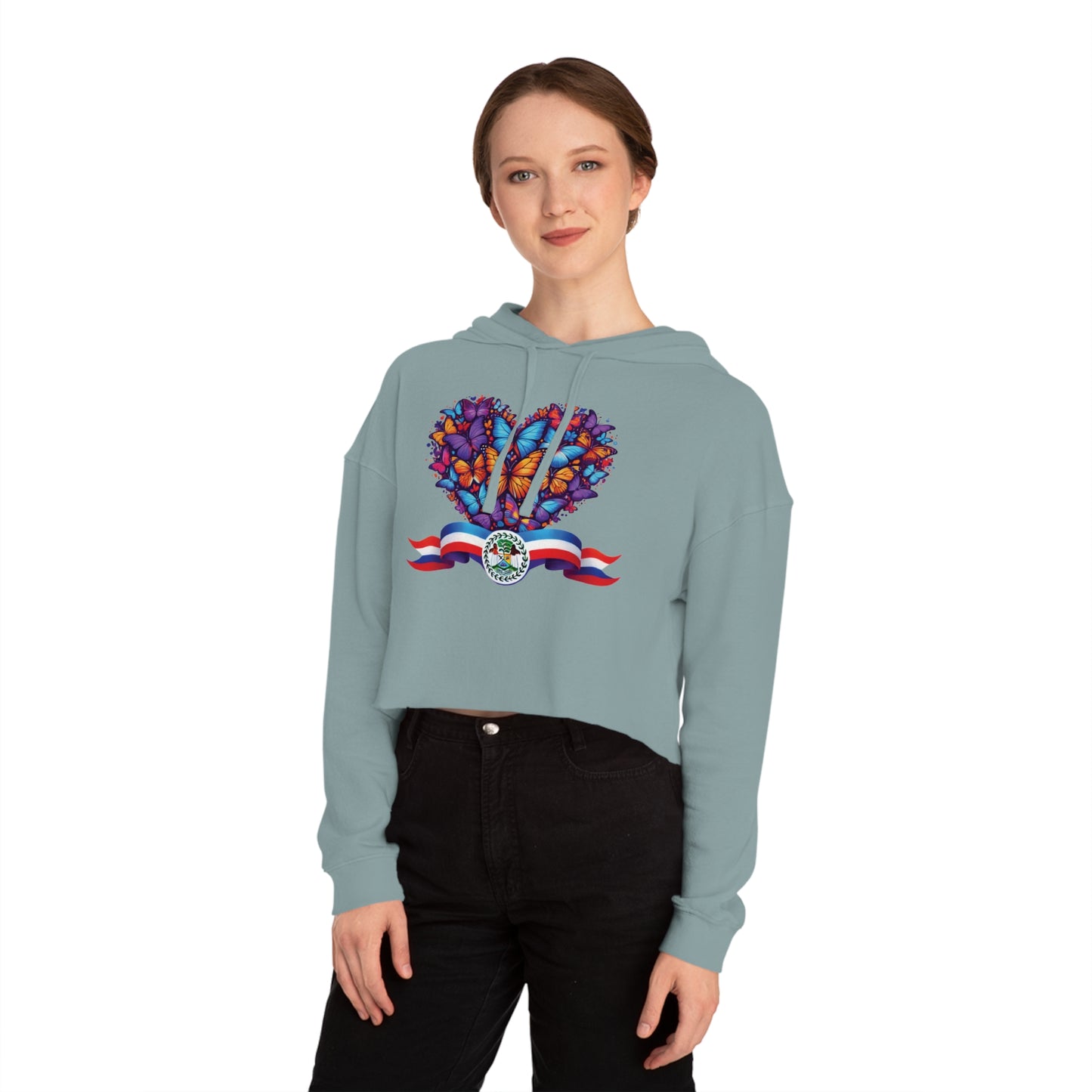 Women’s Cropped Butterfly's Heartland Hooded Sweatshirt