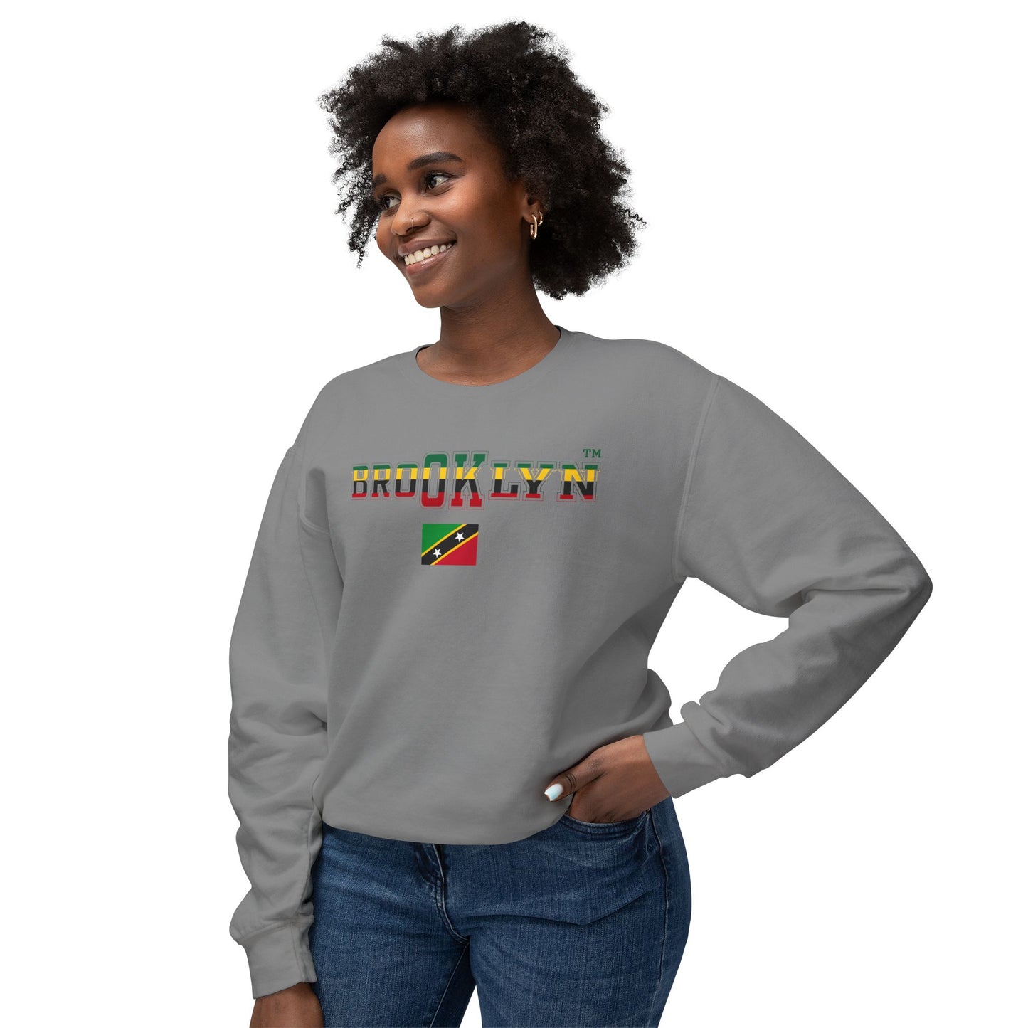 St. Kitts and Nevis Unisex Lightweight Crewneck Sweatshirt