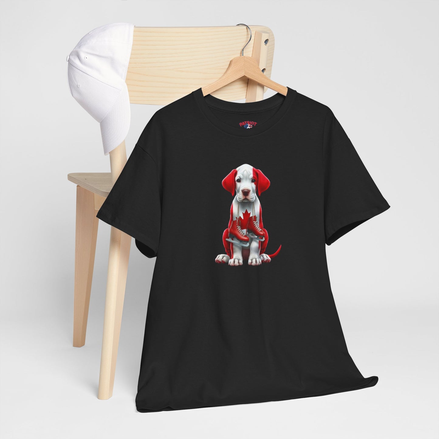 Patriotic Puppy Tee — Canadian Flag Dog Graphic T-Shirt
