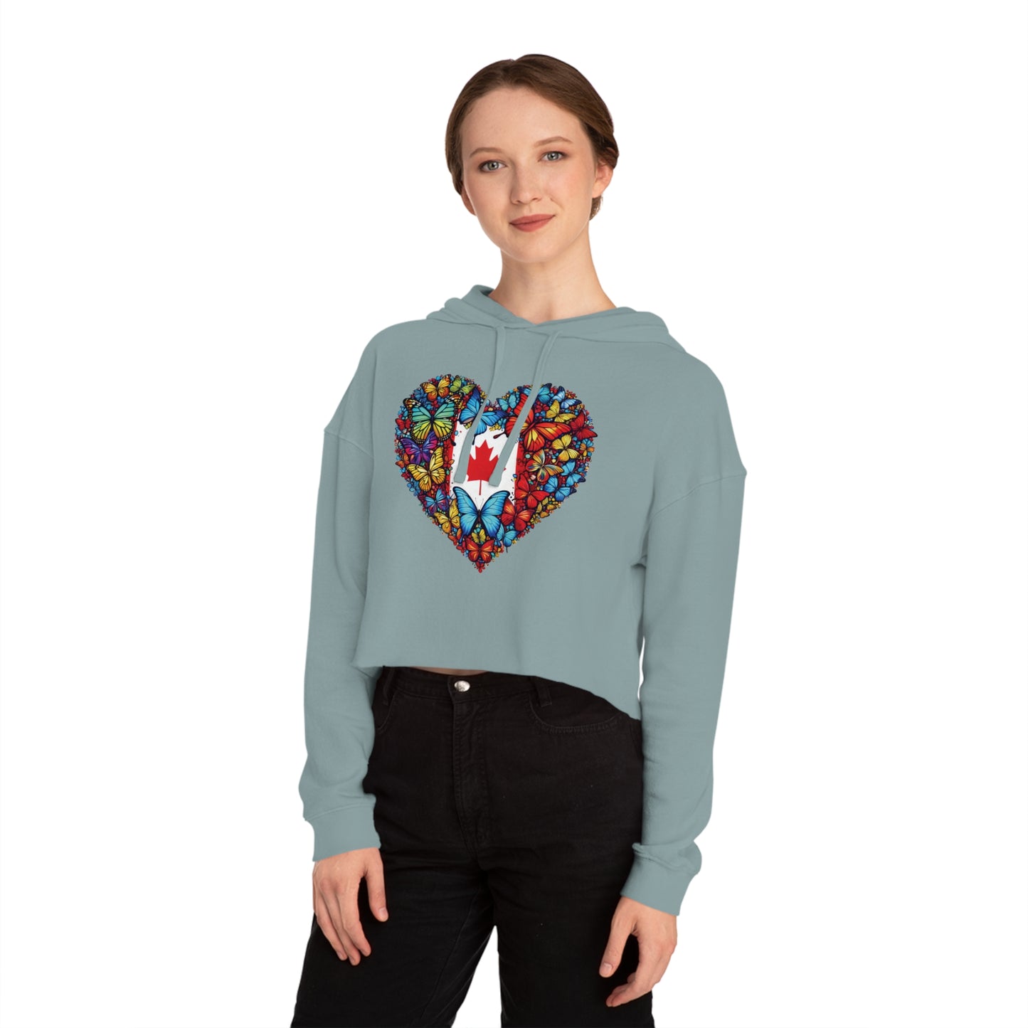 Women’s Cropped Butterfly's Heartland Hooded Sweatshirt
