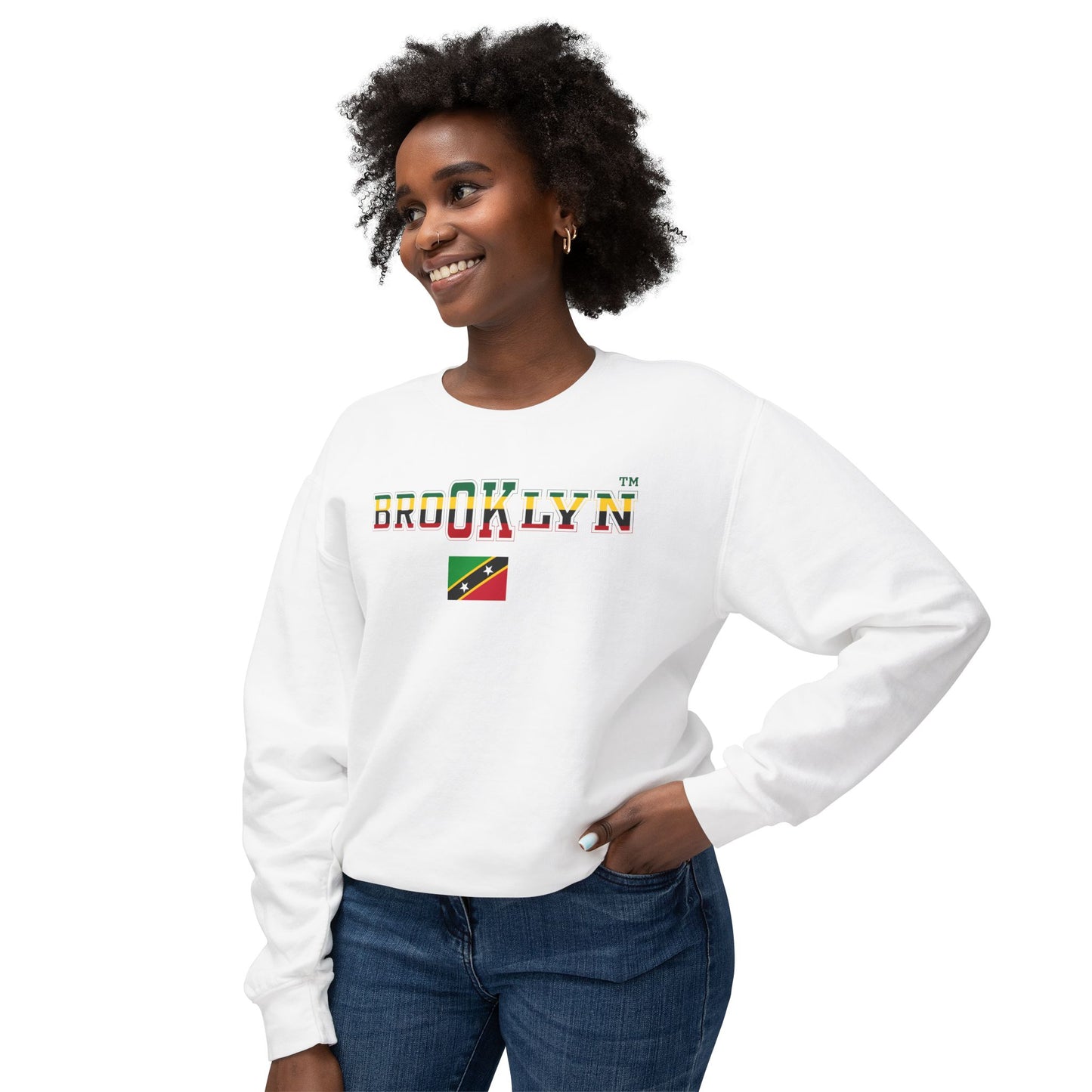 St. Kitts and Nevis Unisex Lightweight Crewneck Sweatshirt