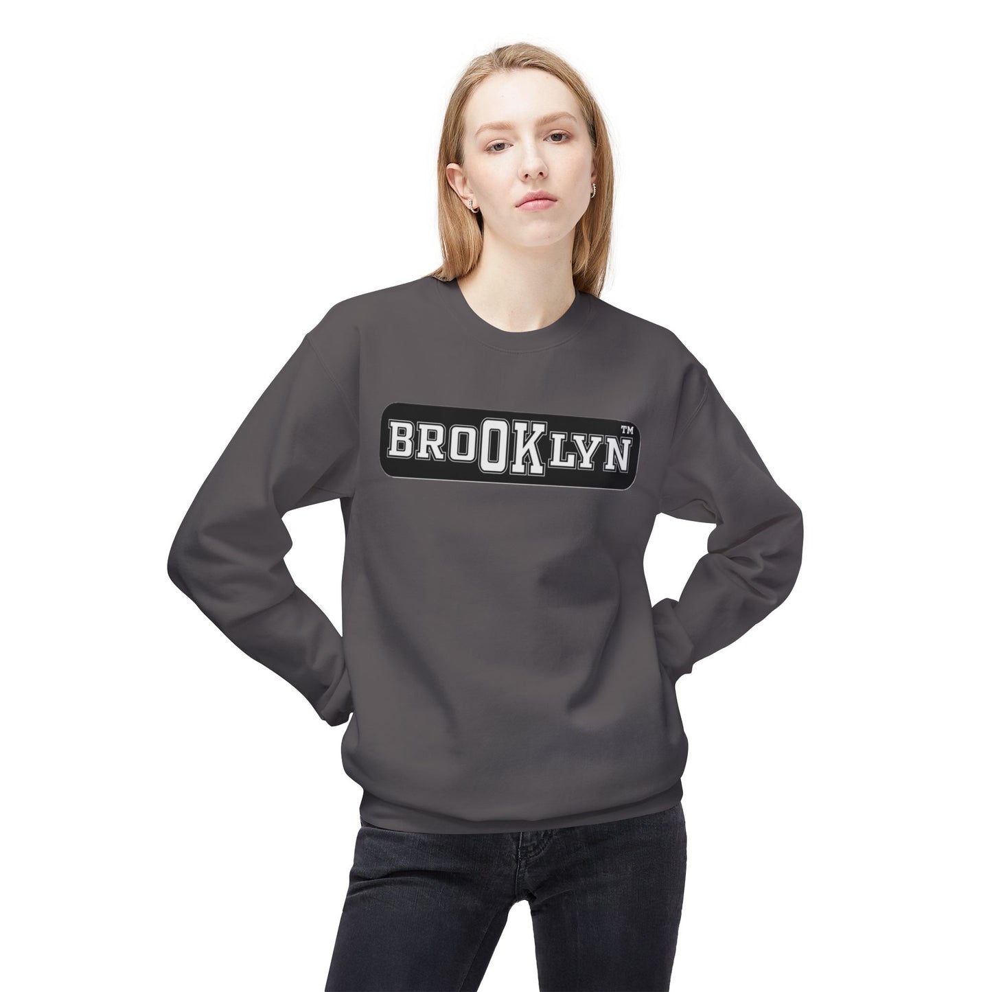 Ok Brooklyn Unisex Midweight Softstyle Fleece Crewneck Sweatshirt