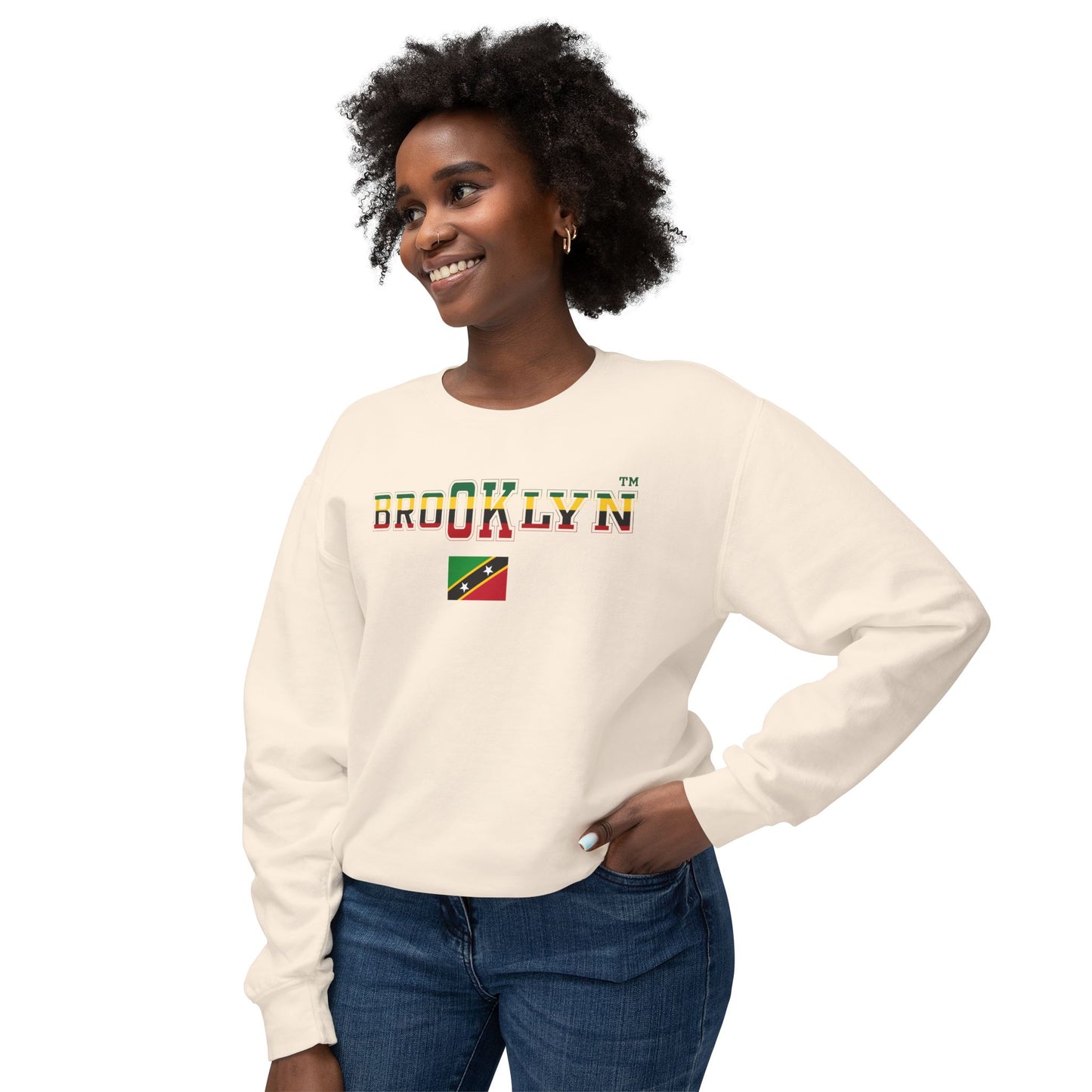 St. Kitts and Nevis Unisex Lightweight Crewneck Sweatshirt