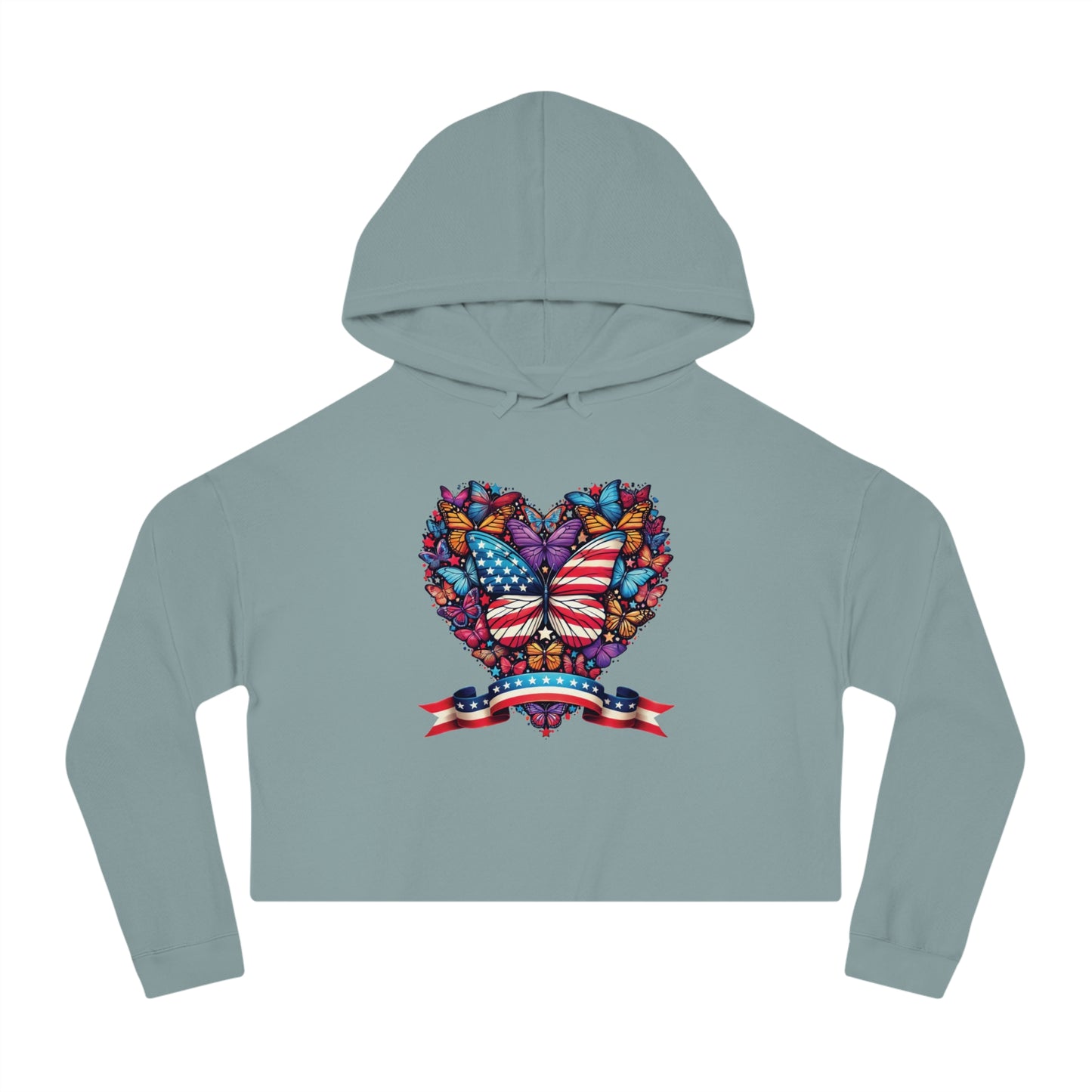 Women’s Cropped Butterfly's Heartland Hooded Sweatshirt
