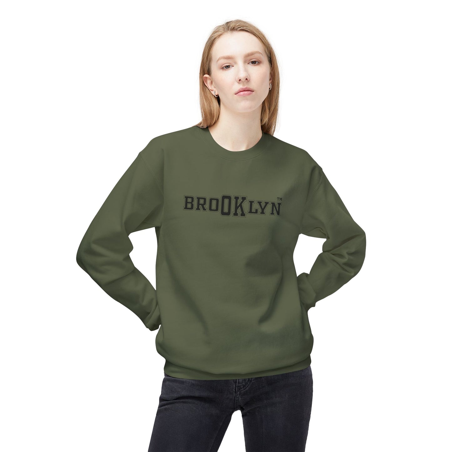 Ok Brooklyn's Unisex Midweight Softstyle Fleece Crewneck Sweatshirt