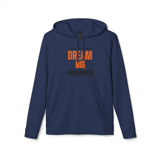Begeter's Adidas Fleece Hoodie - Dream Big Work Smarter Adidas Unisex