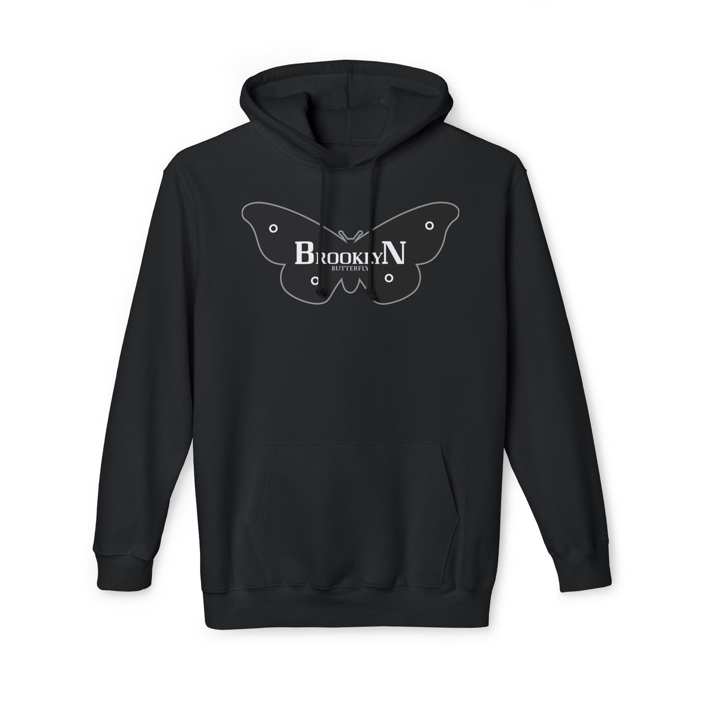 Brooklyn Butterfly Unisex Hooded Sweatshirt, Made in US