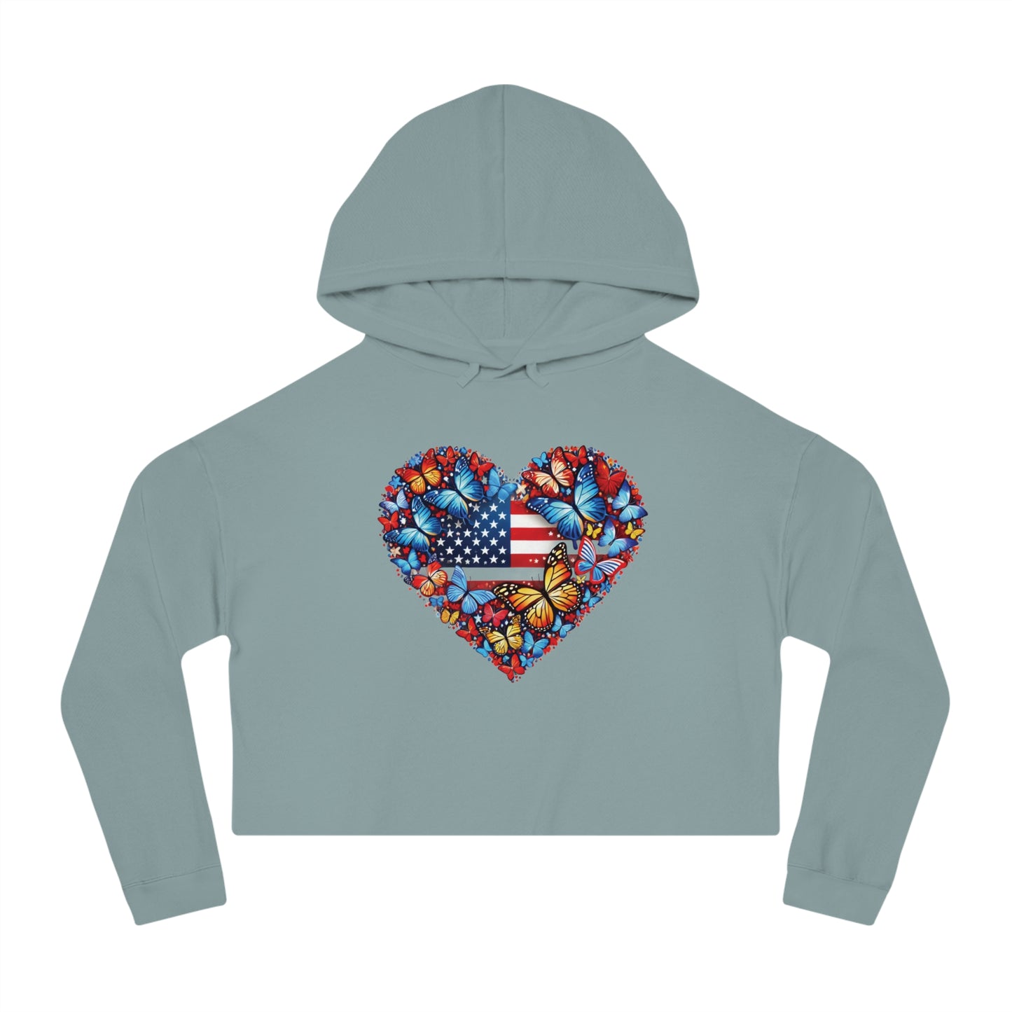 Women’s Cropped Butterfly's Heartland Hooded Sweatshirt