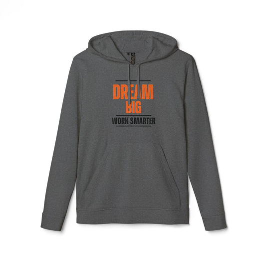 Begeter's Adidas Fleece Hoodie - Dream Big Work Smarter Adidas Unisex