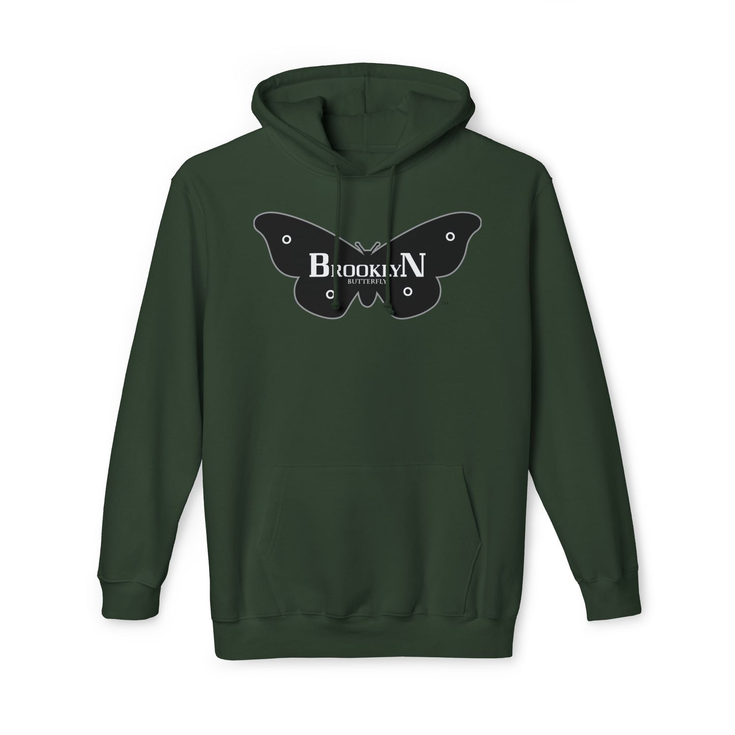 Brooklyn Butterfly Unisex Hooded Sweatshirt, Made in US
