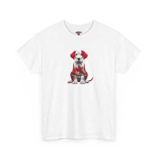 Patriotic Puppy Tee — Canadian Flag Dog Graphic T-Shirt