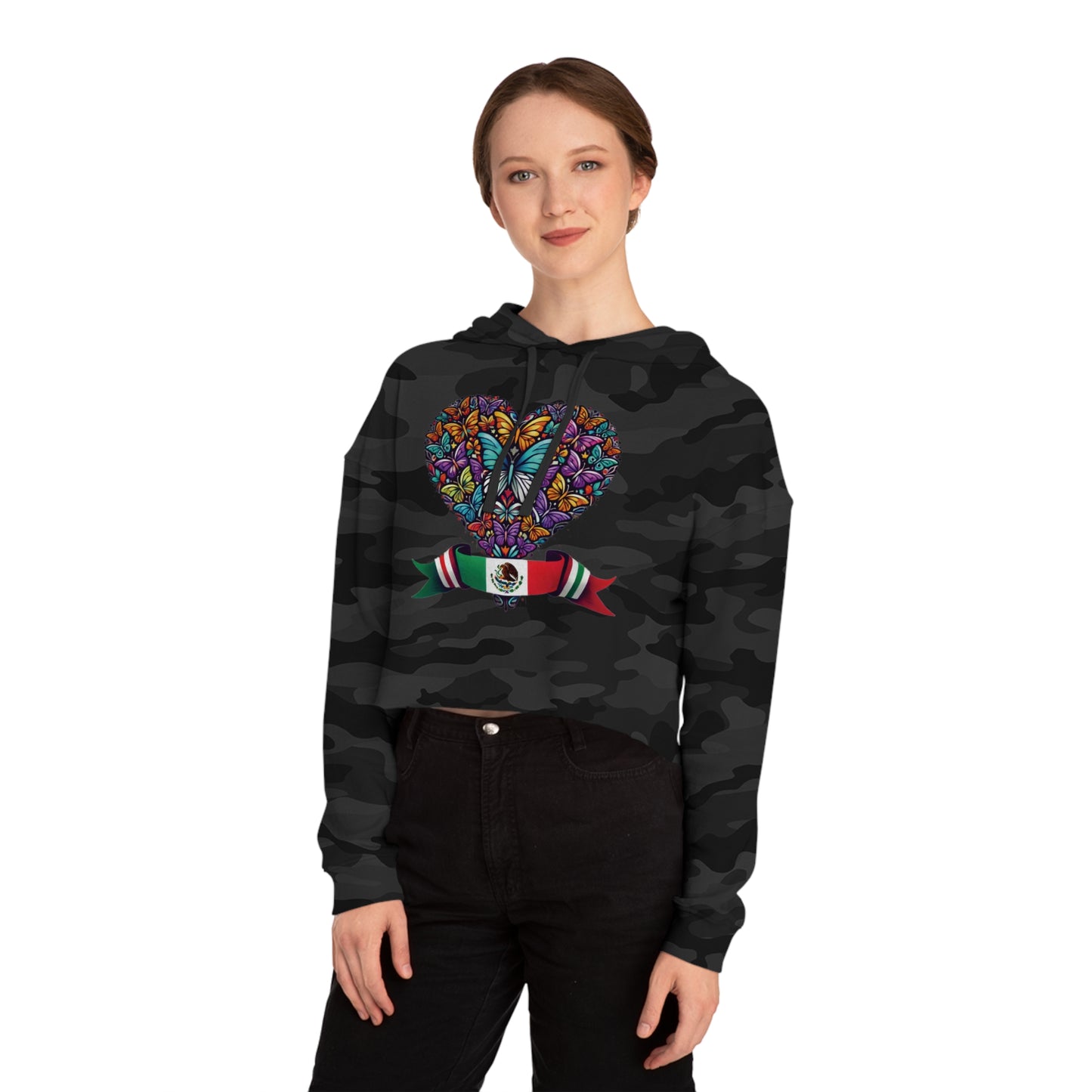 Women’s Cropped Butterfly's Heartland Hooded Sweatshirt