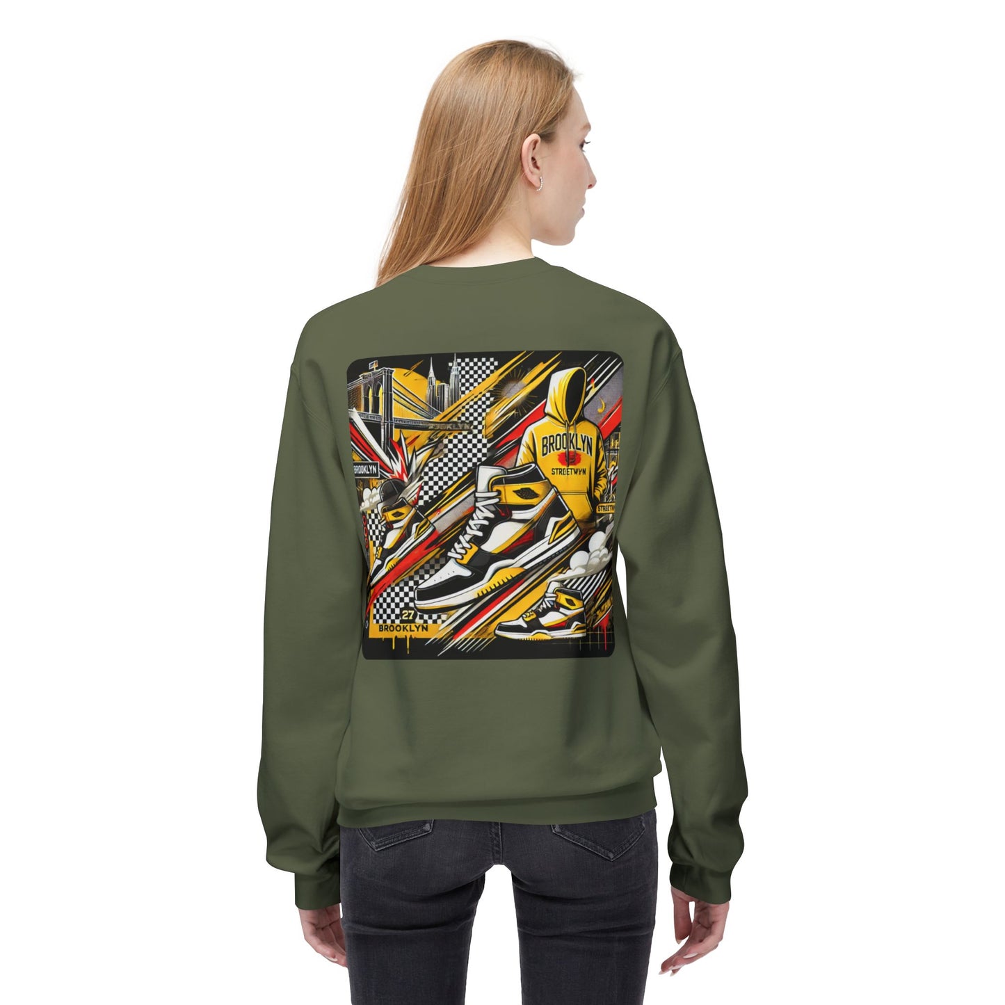 Ok Brooklyn Unisex Midweight Softstyle Fleece Crewneck Sweatshirt