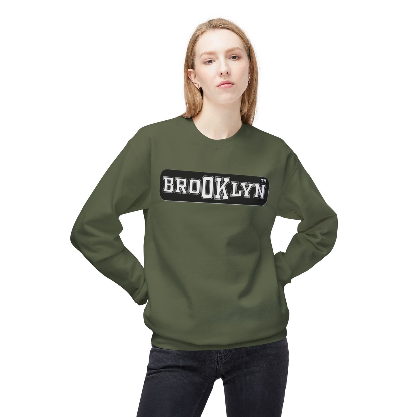 Ok Brooklyn Unisex Midweight Softstyle Fleece Crewneck Sweatshirt