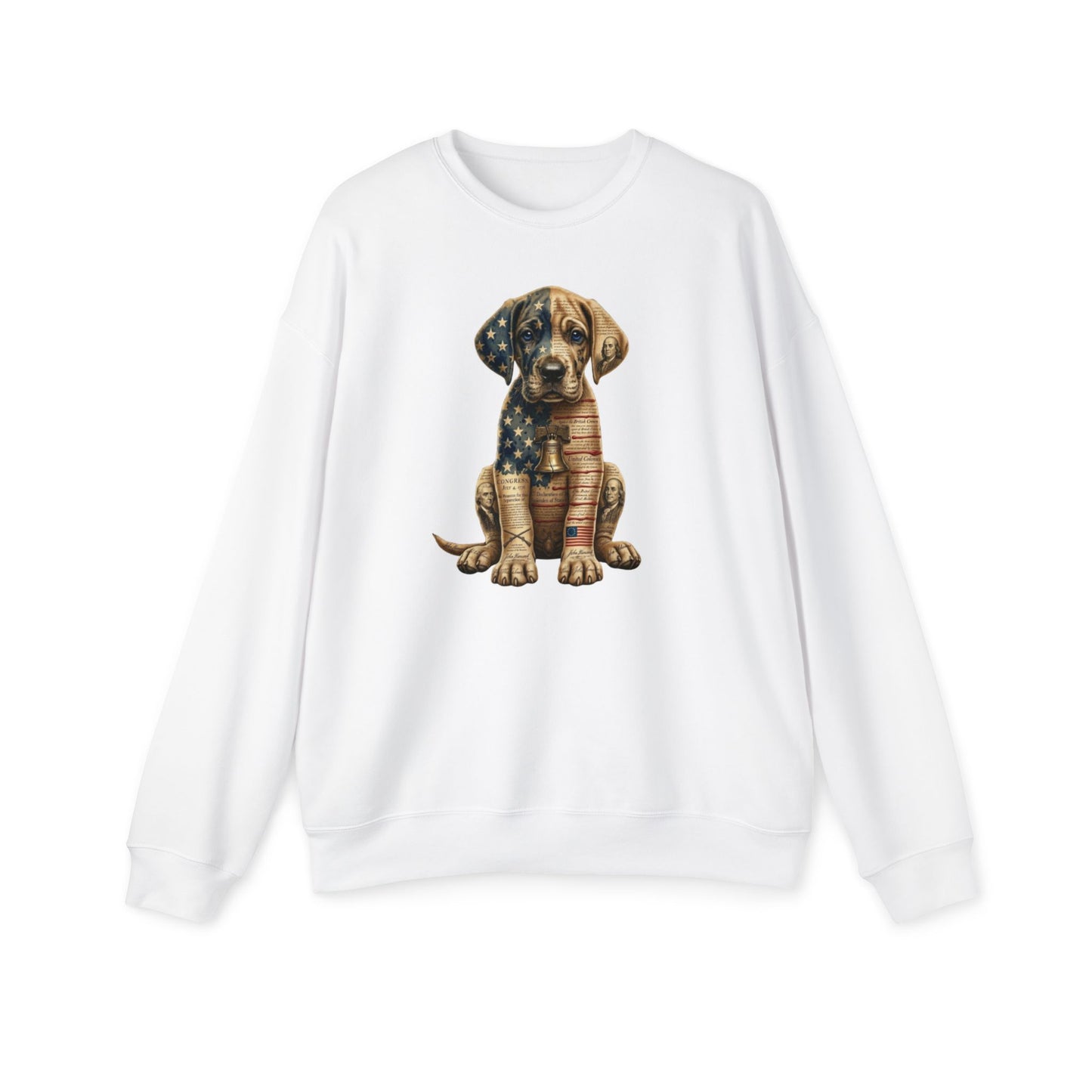Patriot Puppies's Unisex Drop Shoulder Sweatshirt - USA Liberty Bell