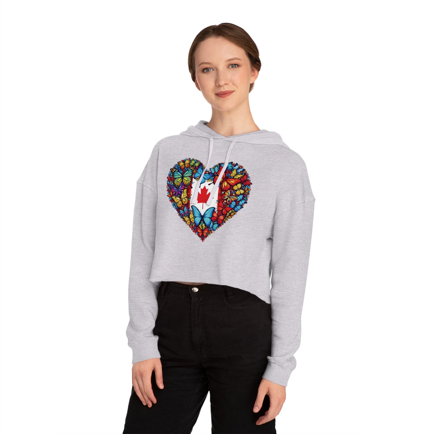 Women’s Cropped Butterfly's Heartland Hooded Sweatshirt