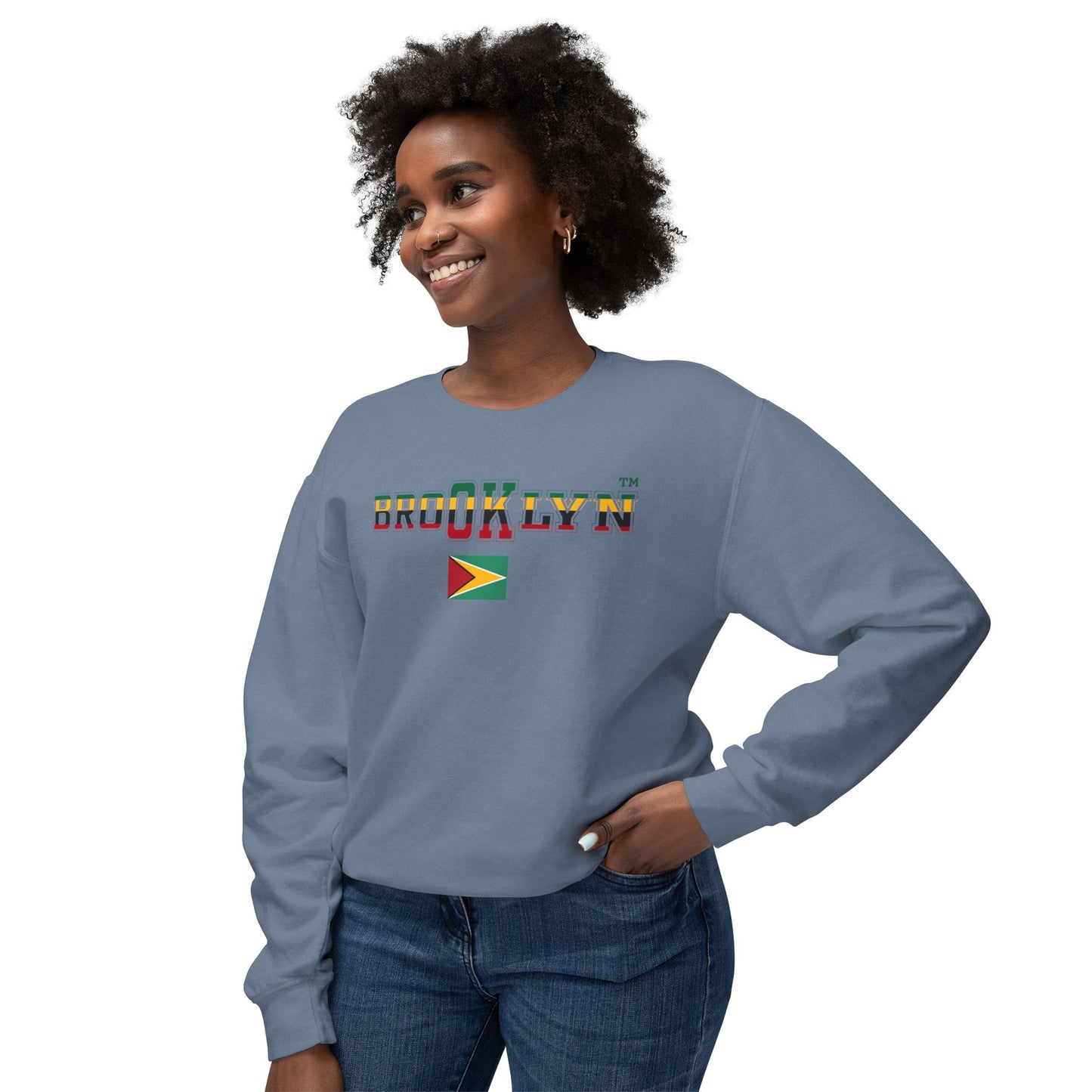 Guyana Unisex Lightweight Crewneck Sweatshirt