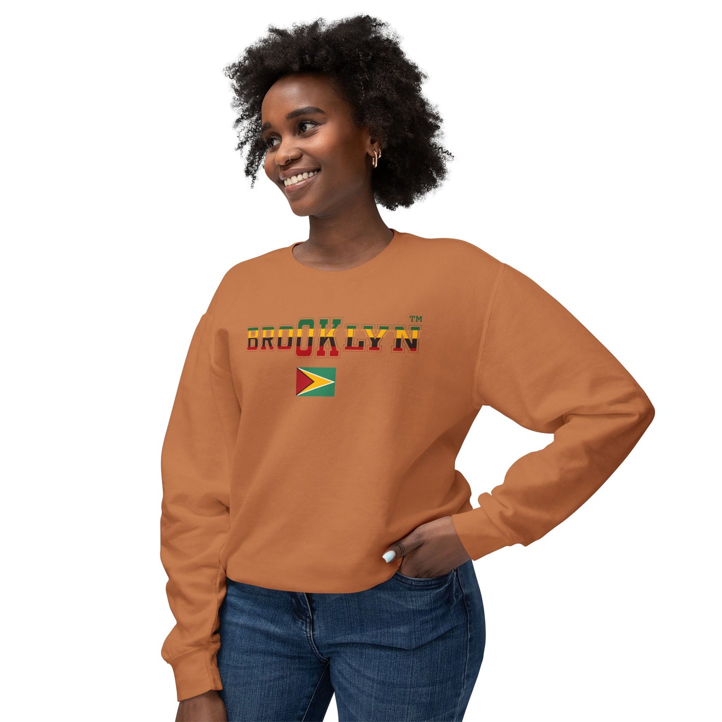 Guyana Unisex Lightweight Crewneck Sweatshirt