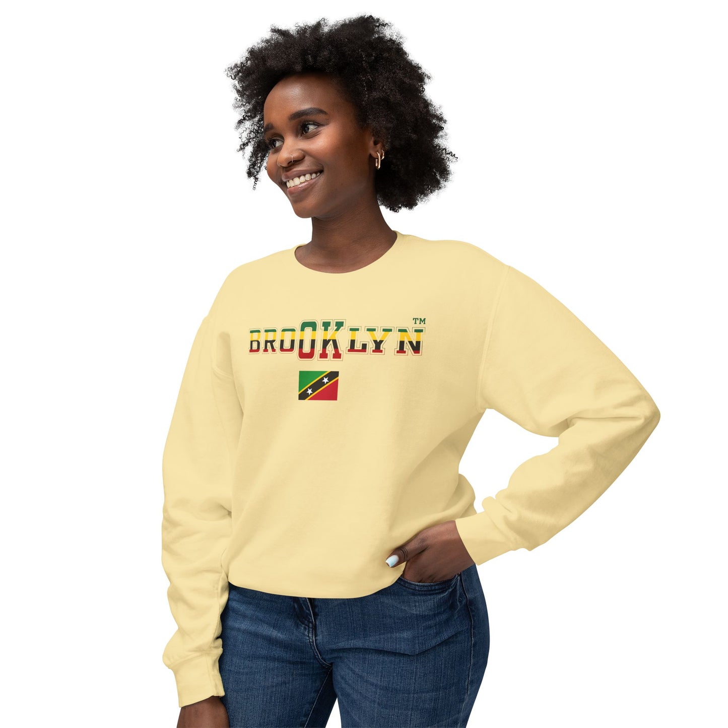 St. Kitts and Nevis Unisex Lightweight Crewneck Sweatshirt