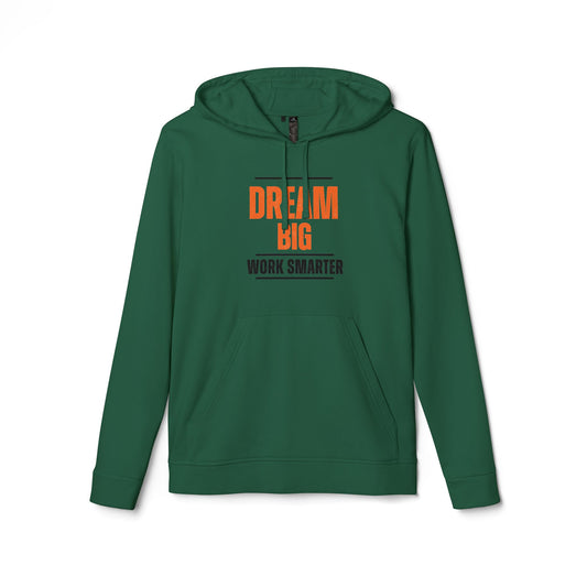 Begeter's Adidas Fleece Hoodie - Dream Big Work Smarter Adidas Unisex