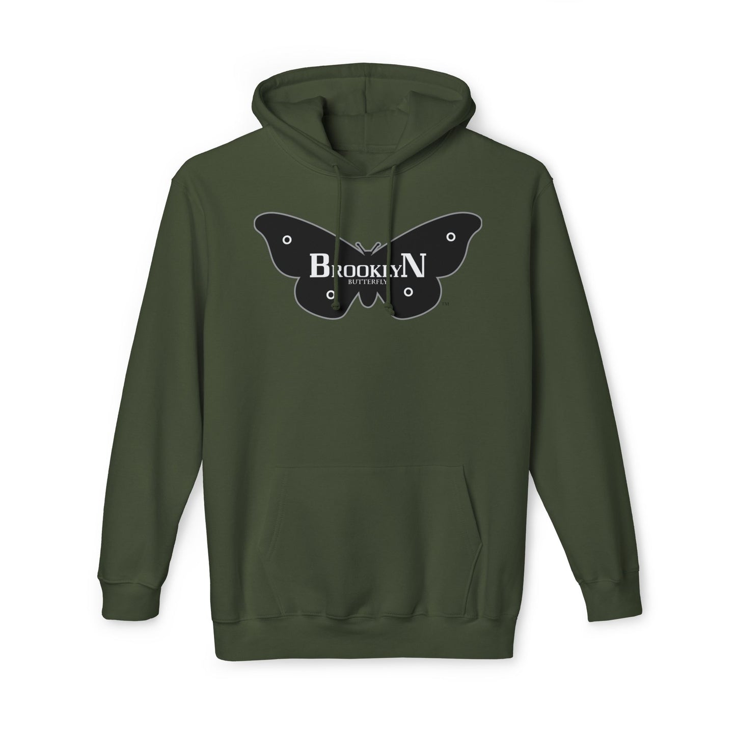 Brooklyn Butterfly Unisex Hooded Sweatshirt, Made in US