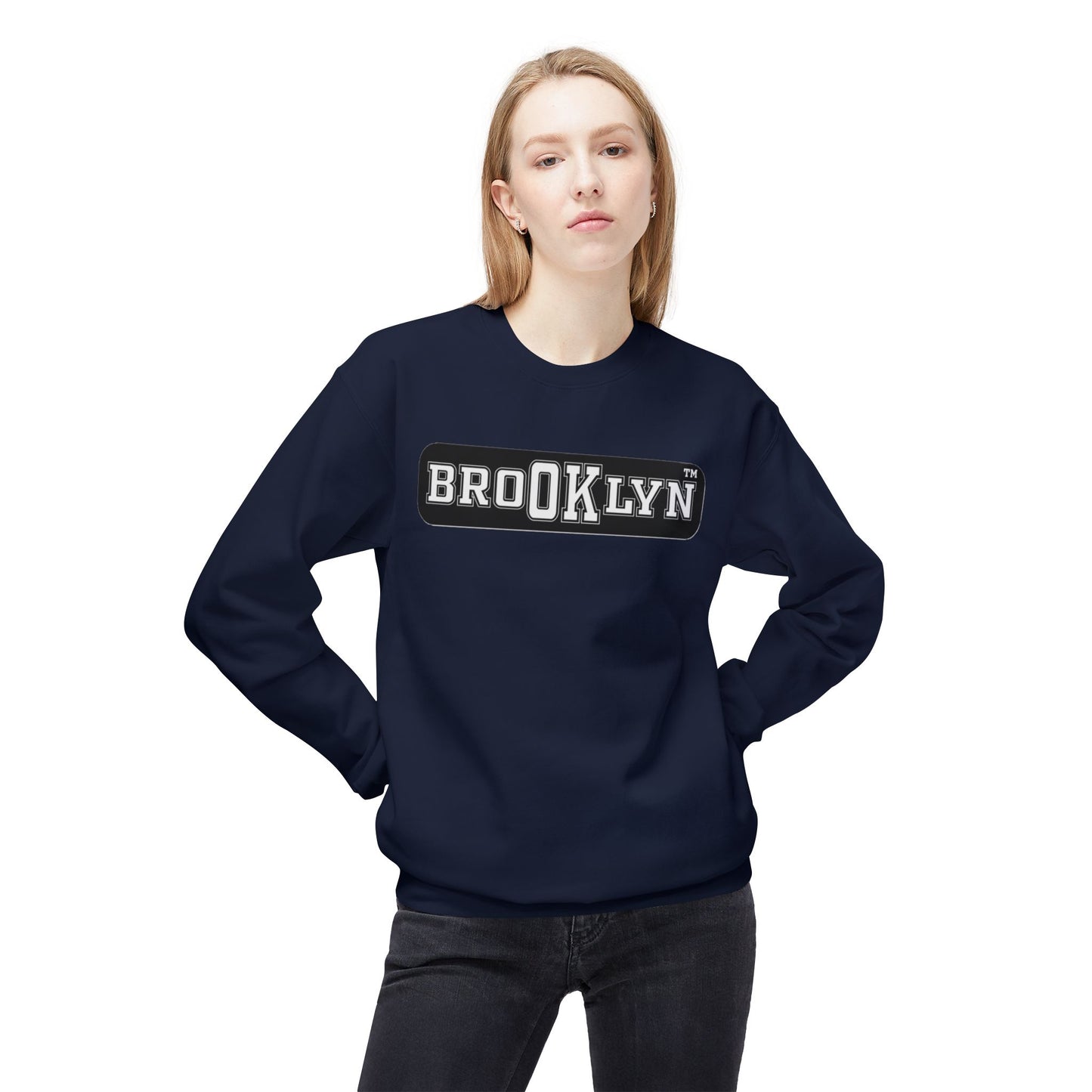 Ok Brooklyn Unisex Midweight Softstyle Fleece Crewneck Sweatshirt