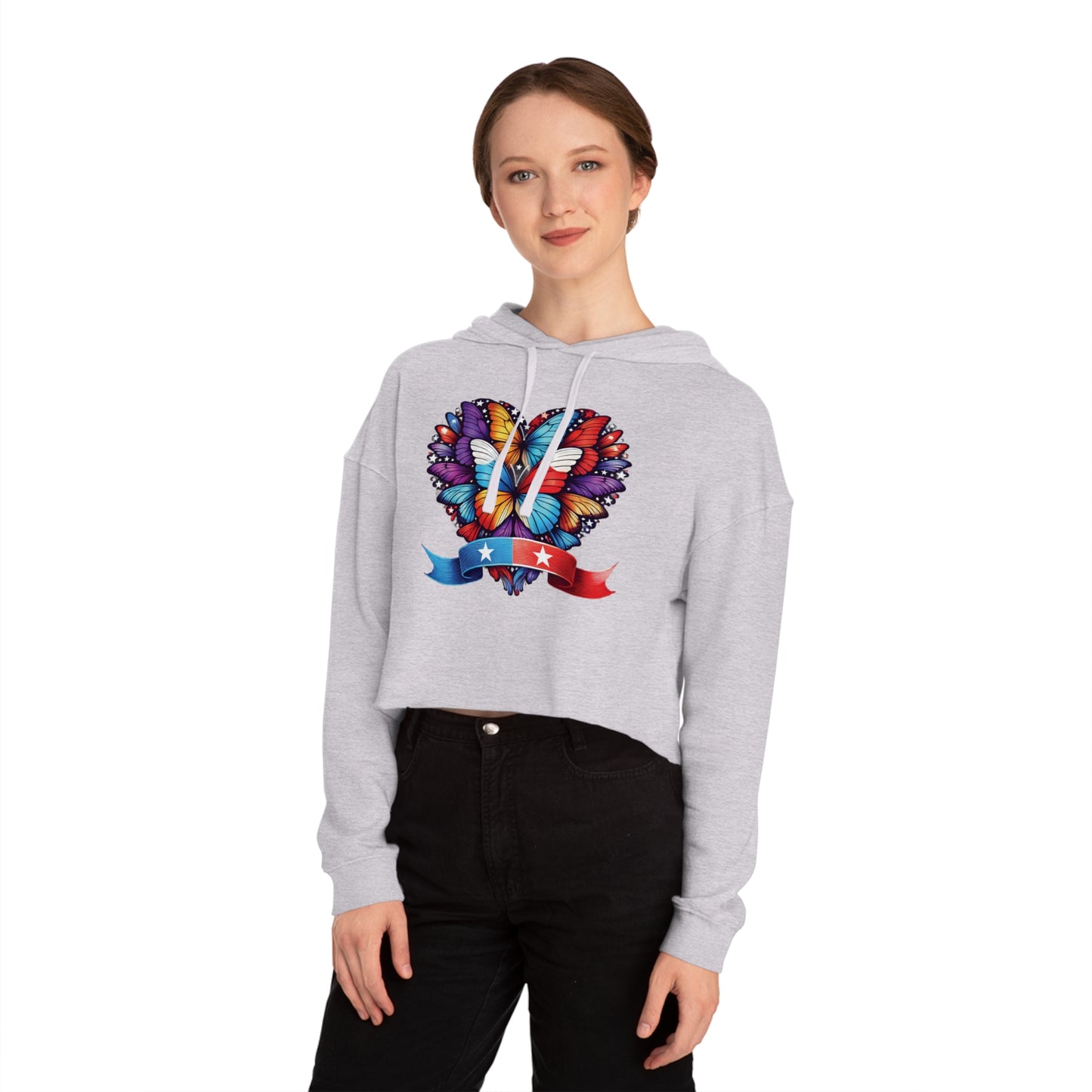 Women’s Cropped Butterfly's Heartland Hooded Sweatshirt