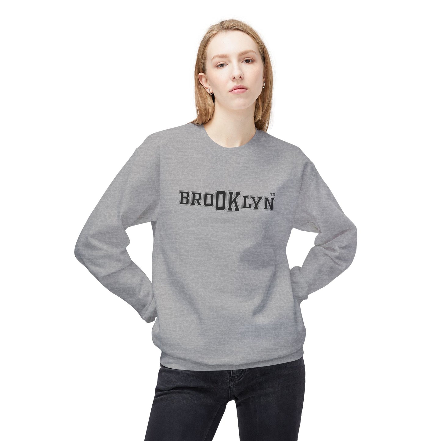 Ok Brooklyn's Unisex Midweight Softstyle Fleece Crewneck Sweatshirt