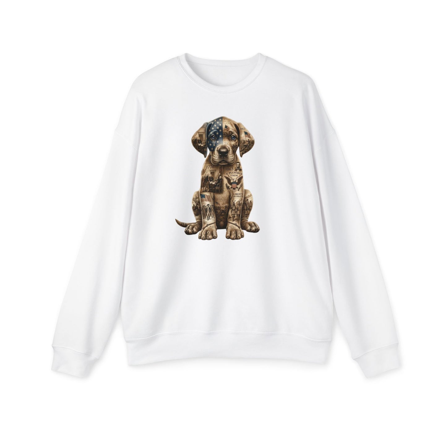 Patriot Puppies's Unisex Drop Shoulder Sweatshirt - USA Liberty Bell2