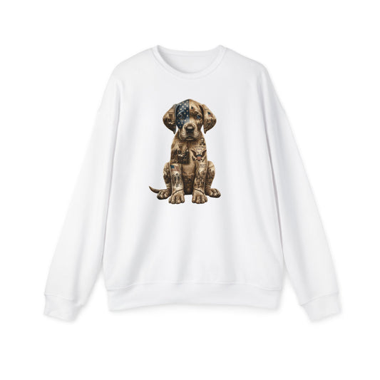 Patriot Puppies's Unisex Drop Shoulder Sweatshirt - USA Liberty Bell2
