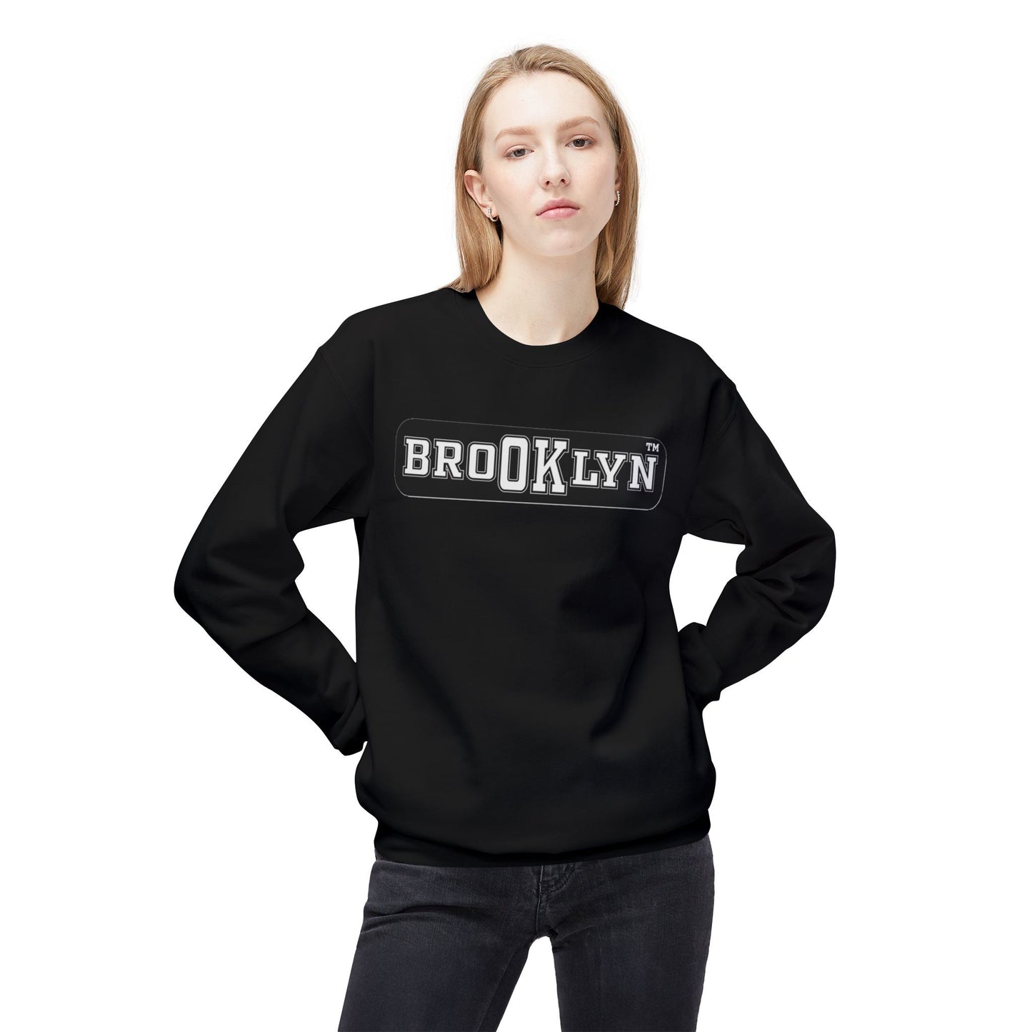 Ok Brooklyn Unisex Midweight Softstyle Fleece Crewneck Sweatshirt