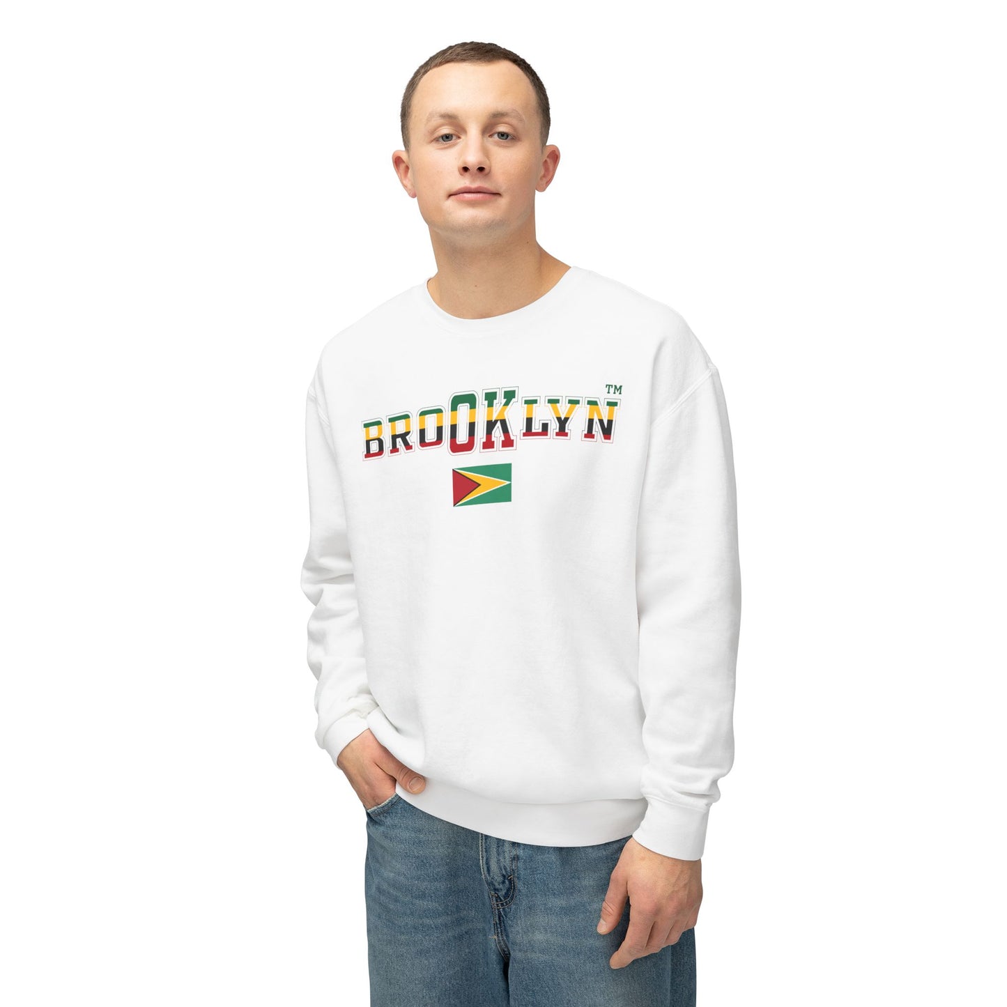 Guyana Unisex Lightweight Crewneck Sweatshirt