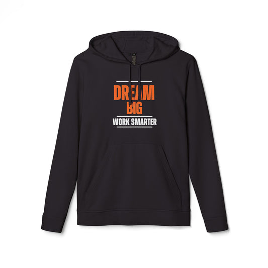 Begeter's Adidas Fleece Hoodie - Dream Big Work Smarter Adidas Unisex