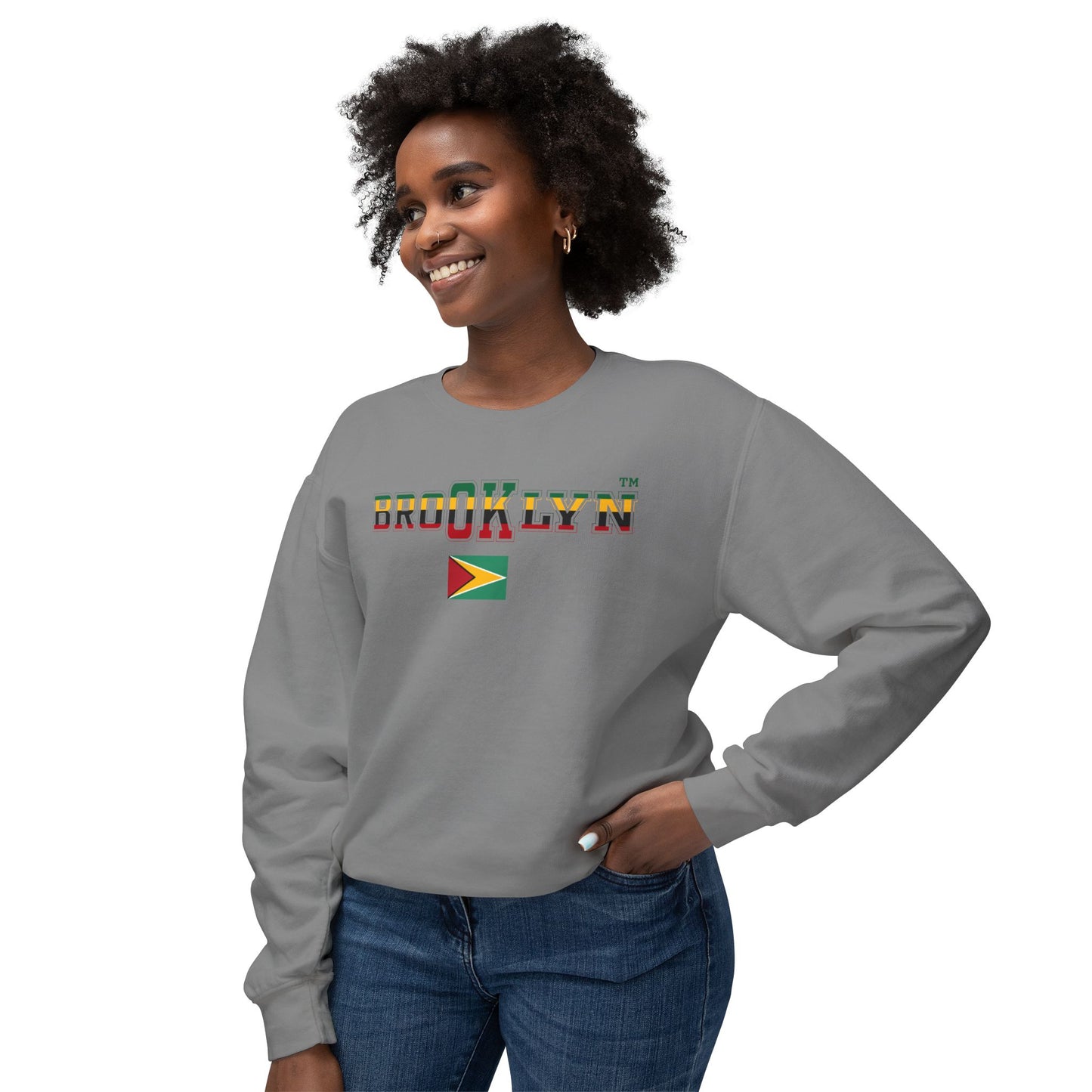 Guyana Unisex Lightweight Crewneck Sweatshirt