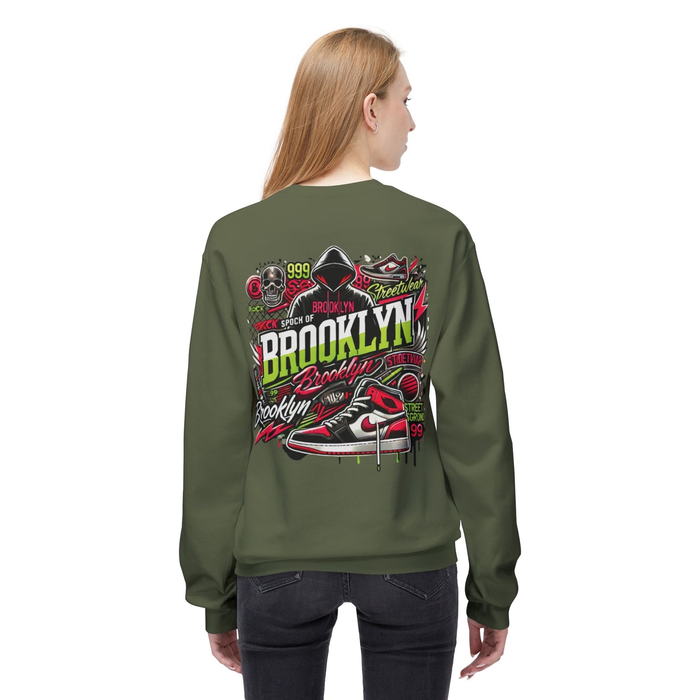 Ok Brooklyn's Unisex Midweight Softstyle Fleece Crewneck Sweatshirt