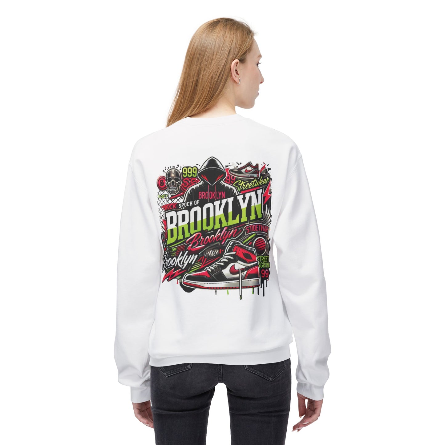 Ok Brooklyn's Unisex Midweight Softstyle Fleece Crewneck Sweatshirt