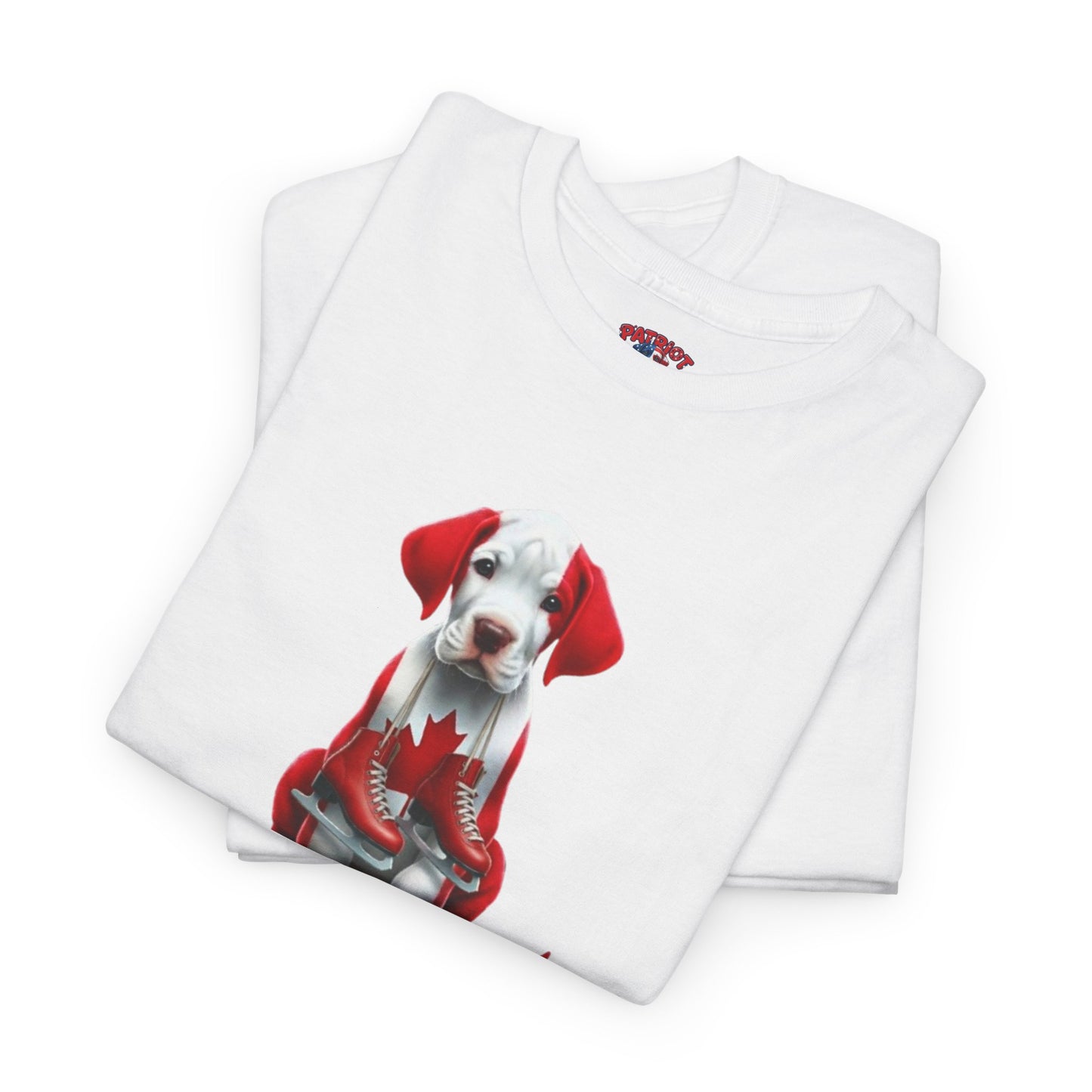 Patriotic Puppy Tee — Canadian Flag Dog Graphic T-Shirt