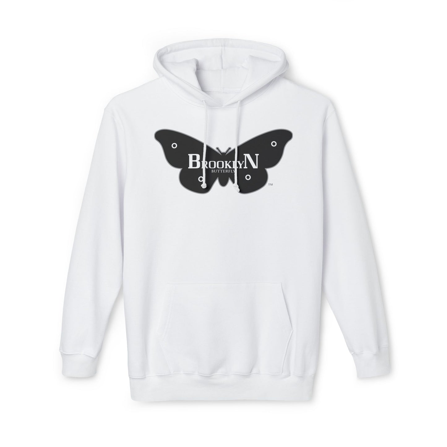Brooklyn Butterfly Unisex Hooded Sweatshirt, Made in US