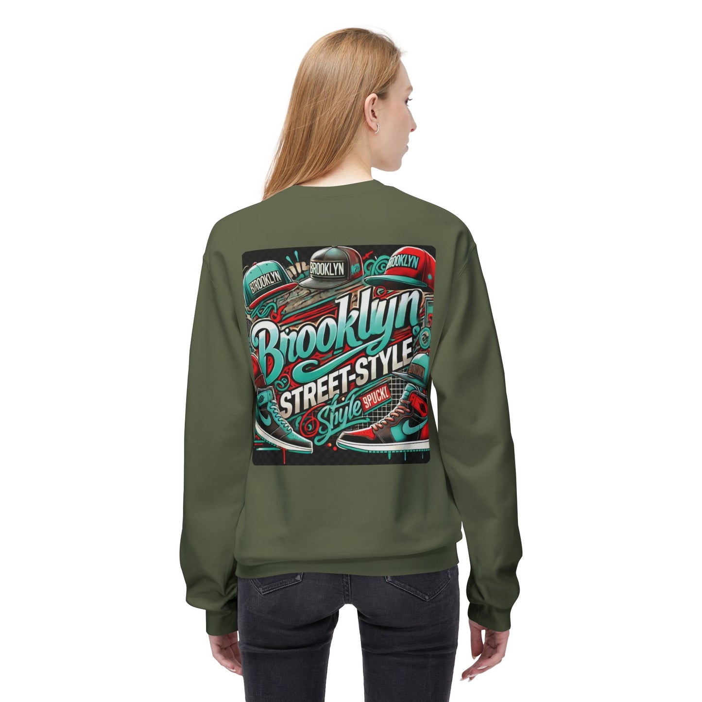 Ok Brooklyn's Unisex Midweight Softstyle Fleece Crewneck Sweatshirt