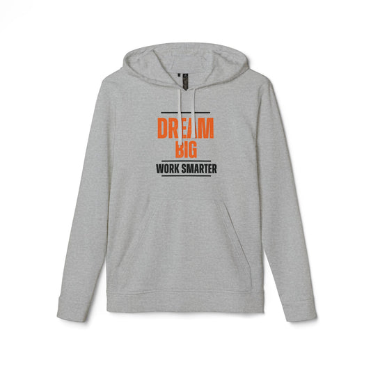 Begeter's Adidas Fleece Hoodie - Dream Big Work Smarter Adidas Unisex