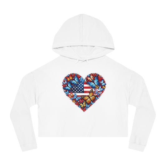 Women’s Cropped Butterfly's Heartland Hooded Sweatshirt