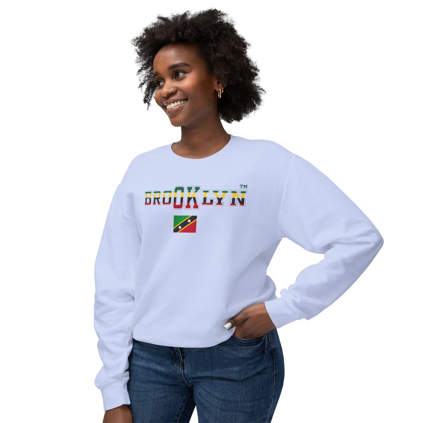 St. Kitts and Nevis Unisex Lightweight Crewneck Sweatshirt