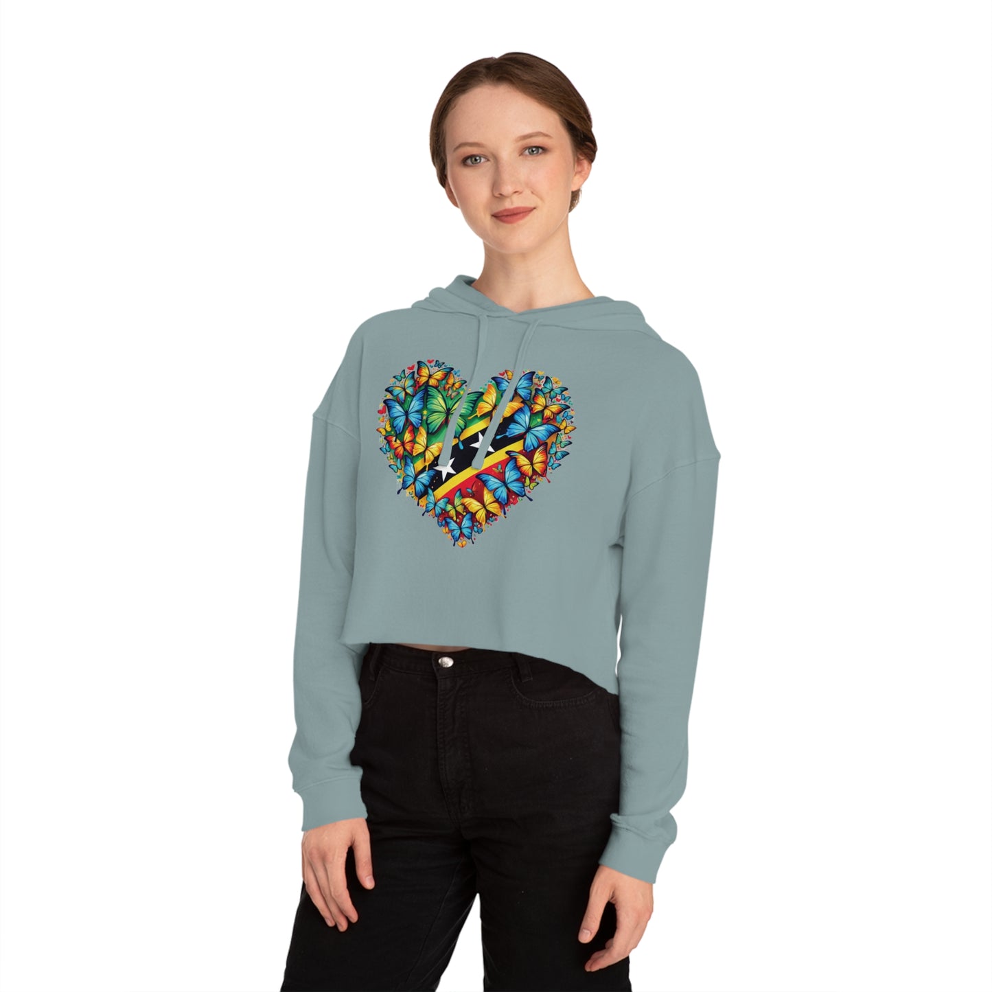 Women’s Cropped Butterfly's Heartland Hooded Sweatshirt