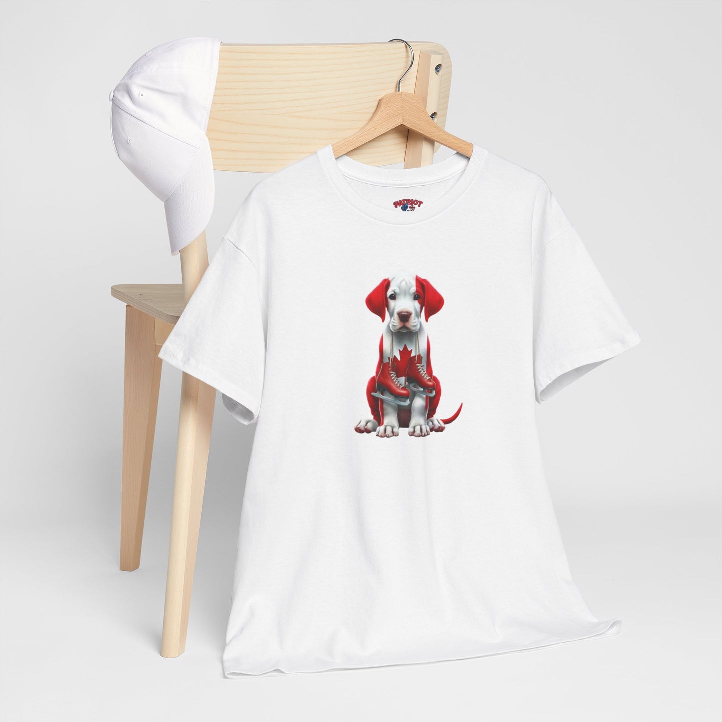 Patriotic Puppy Tee — Canadian Flag Dog Graphic T-Shirt