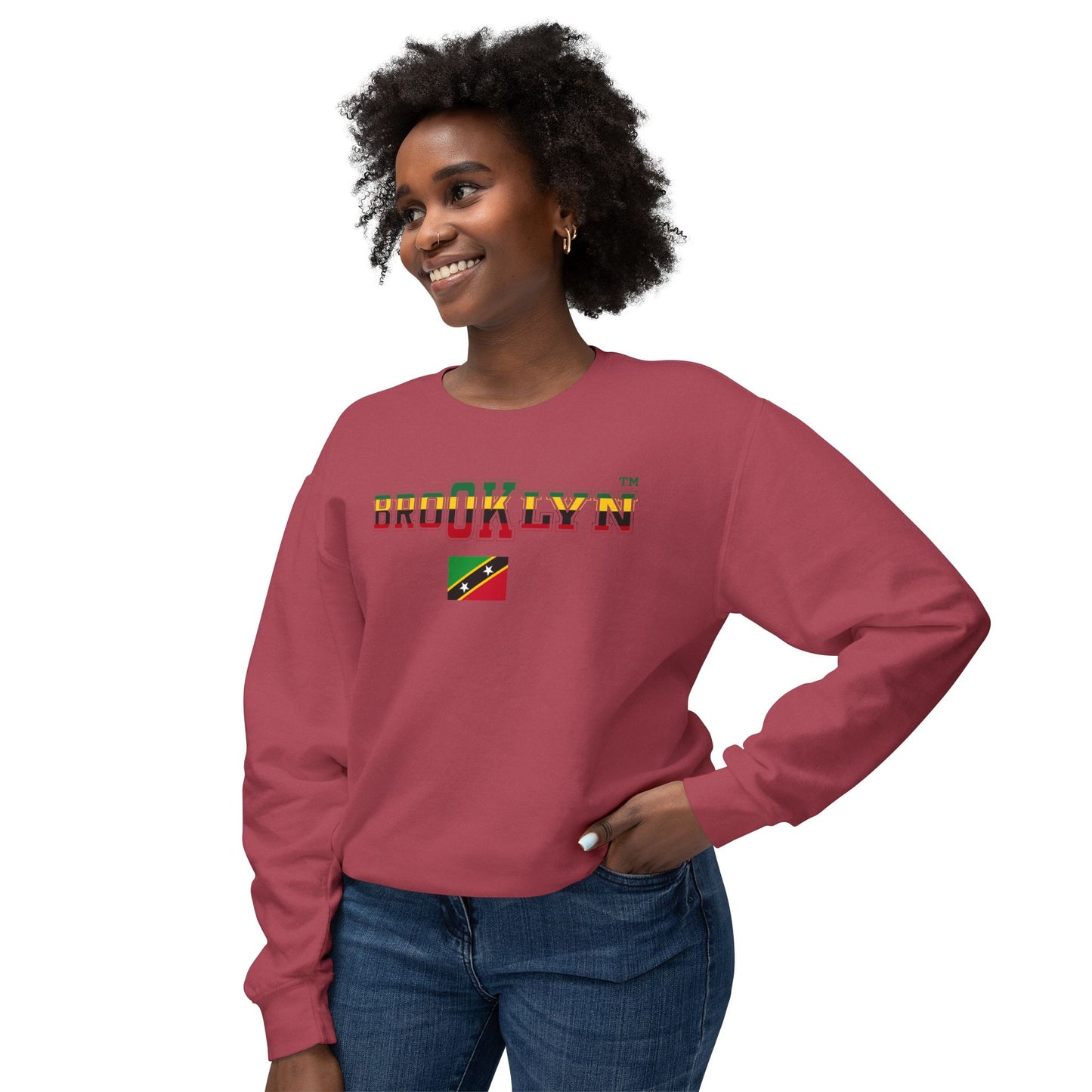 St. Kitts and Nevis Unisex Lightweight Crewneck Sweatshirt